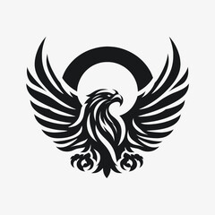 Fearless Black Eagle Logo for Professional Branding