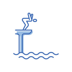 High Diving Vector icon