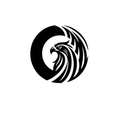 Fototapeta premium Classic Black Eagle Logo for Professional Branding