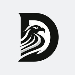 Sleek Black Eagle Logo for Professional Branding