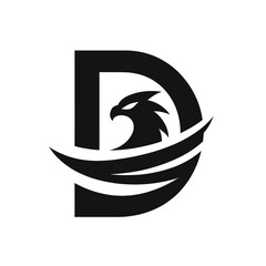 Black Eagle Logo Bold, Fiery and Energetic