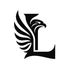 Sleek Black Eagle Logo for Professional Branding