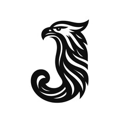 Stealthy Black Eagle Logo for Professional Branding