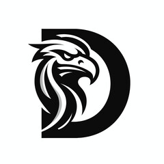 Aggressive Black Eagle Logo for Professional Branding
