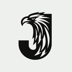 Minimalist Black Eagle Logo for Professional Branding