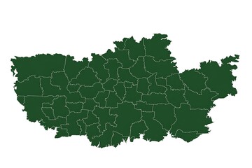 A high-quality, minimalist map of Germany featuring a clean green silhouette set against a white background. The state borders are finely outlined, offering a clear representation of the federal state