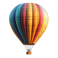 Colorful hot air balloon adventure travel concept isolated on transparent  background png