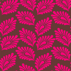 Seamless vector pattern print wallpaper background with paisley ornament ethnic art decor design	

