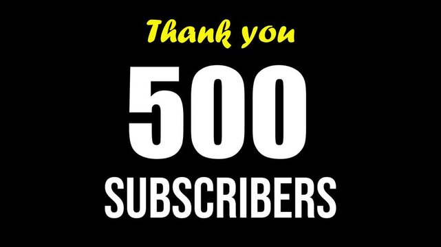 Animated video of achieving 1K Subscribers and thanking subscribers