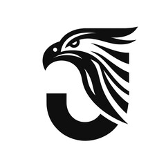 Disciplined Black Eagle Logo for Professional Branding