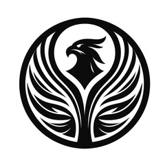 Monumental Black Eagle Logo for Professional Branding