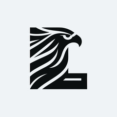 Sleek Black Eagle Logo for Professional Branding