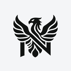 Dynamic Black Eagle Logo for Professional Branding