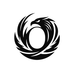 Black Eagle Logo Bold, Fiery and Energetic