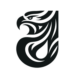 Commanding Black Eagle Logo for Professional Branding