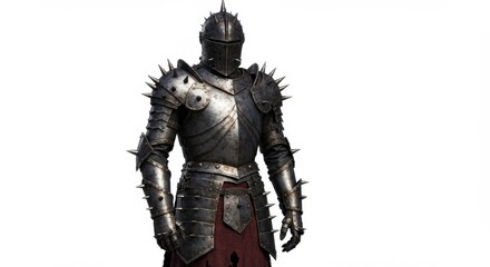 Fototapeta premium Evil Armored Knight in Metal and Steel