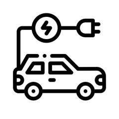 plug in car line icon