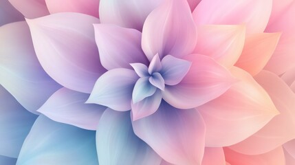 Obraz premium Sleek Geometric Floral Fusion