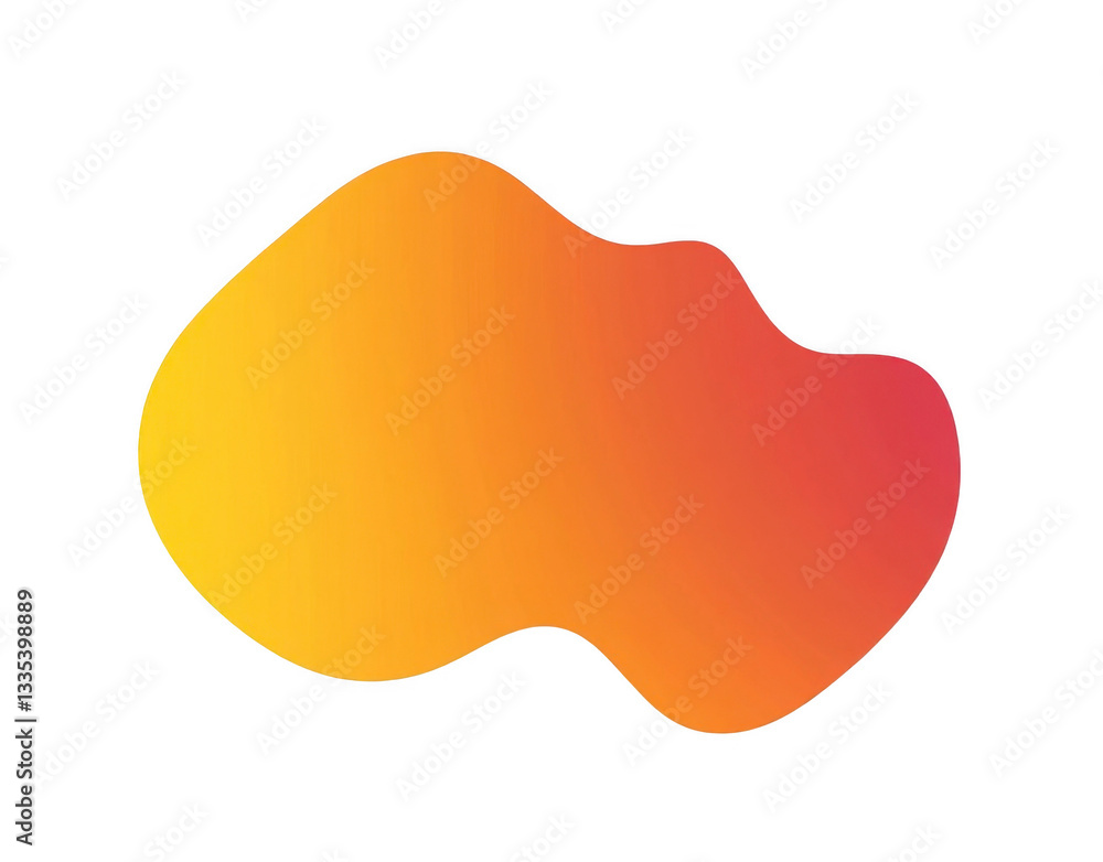 Poster vector flat color illustration of a simple abstract shape with smooth edges