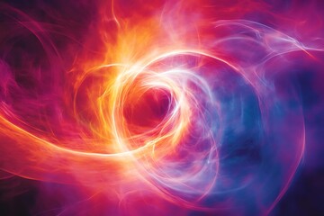 Abstract Colorful Energy Spiral Design