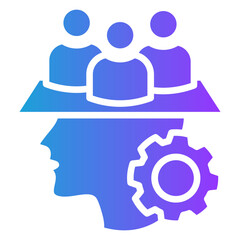 Customer Engagement glyph gradient icon