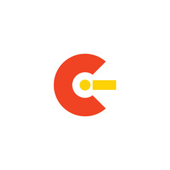 A modern connected letters C and I logo representing communication links with editable vector brand identity.