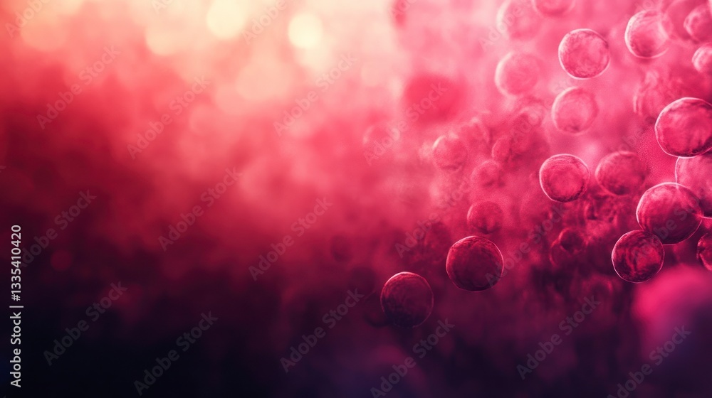 Poster floating spheres in ethereal light create an abstract fantasy background