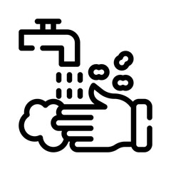 hand washing line icon