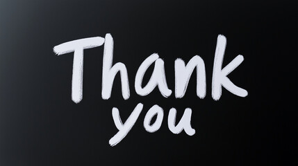 Obraz premium Thank you message on black background