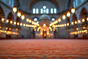 Obraz premium A spacious room filled with a soft carpet and multiple light sources