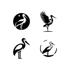 Stork logo black and white