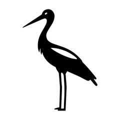 Stork logo black and white