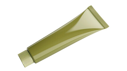 Cosmetic tube mockup floating on transparent background