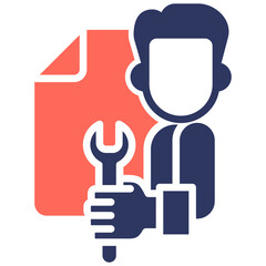 Obraz premium Maintainability glyph color icon