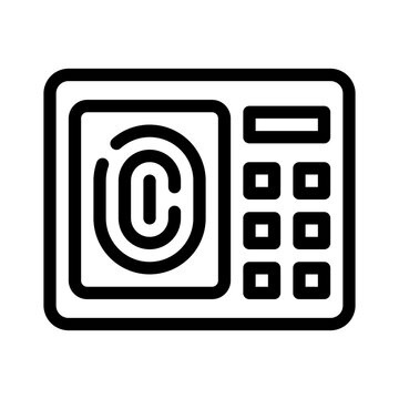 recommend clip art: fingerprint line icon