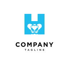 Obraz premium Letter H Pelvic Surgery Logo Icon Vector