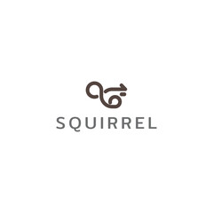 A minimal line squirrel logo, playful yet professional.