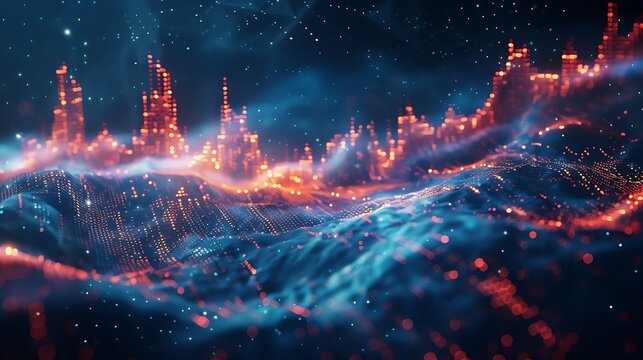 Stock market or forex trading graph in futuristic concept suitable for financial investment or Economic trends business idea and all art work design. Abstract finance background