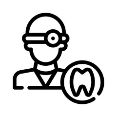 dentist line icon