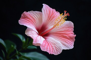 A beautiful hibiscus flower in shades of pink and red