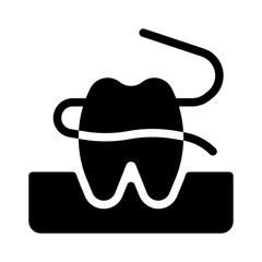 dental floss glyph icon