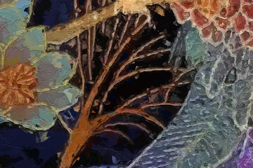 Various oil paintings, flowers, roses, peonies, phoenixes, mandarin ducks, butterflies, chrysanthemums, beautiful ones