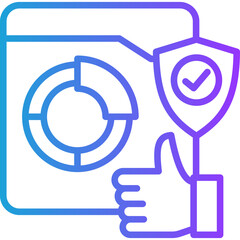 System Reliability line gradient icon