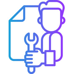 Maintainability line gradient icon