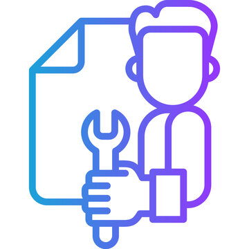 Maintainability line gradient icon