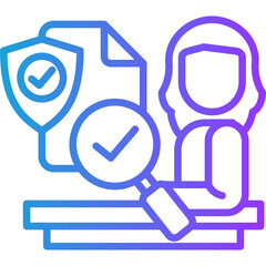 Reliability Prediction line gradient icon