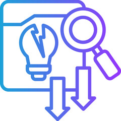 Failure Analysis line gradient icon