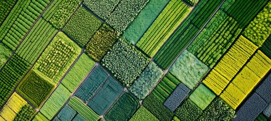 A large farm with clearly marked sections, each following a careful nutrient plan for better crop growth and soil health.