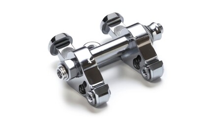 Chrome Mechanical Clamp with Adjustable Screws for Industrial and DIY Projects