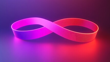 Infinity symbol on a background of colored gradients